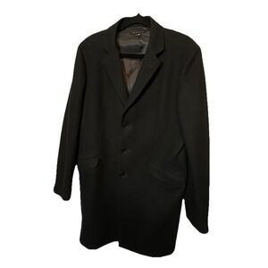 Theory Womens Wool Collared Three Button Coat Jacket‎ Black Size M